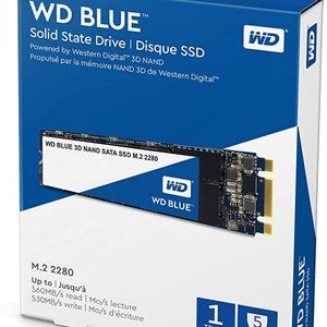 Western Digital 1TB WD Blue 3D NAND Internal PC SSD - SATA III 6 Gb/s, M.2 2280,